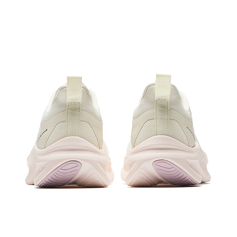 Anta Anti-Slip Wear-Resistant Breathable Lightweight Height Increasing Low-Top Casual Running Shoes Women’s White Gray