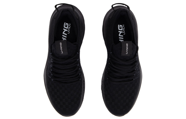 Li Ning Cushioning Lightweight Breathable Low top Running Shoes Unisex Standard Black