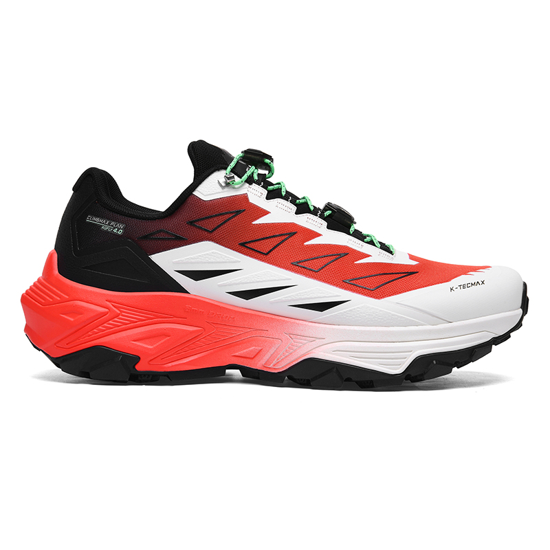 GLUNA Running Shoes Unisex Low Top White/Red