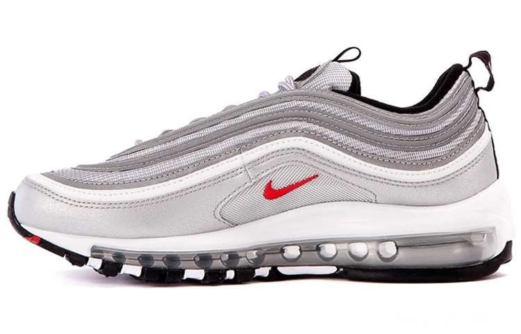 Nike Air Max 97 Comfortable Low-top Running Shoes Women's Silver Bullets 2016/2017