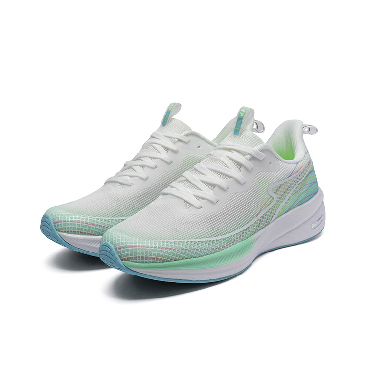 LPMX Cushioning Rebound Abrasion Resistant Breathable Low top Running Shoes Unisex Sky Blue Green