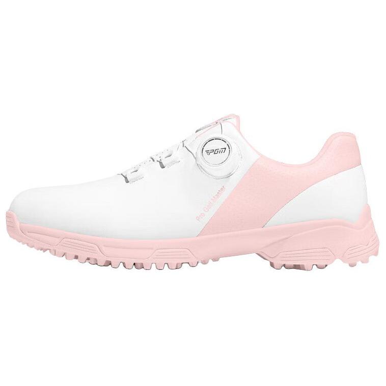 PGM Slip Resistant Abrasion Resistant Slip Resistant Abrasion Resistant Low top Golf Shoes Women’s White Pink