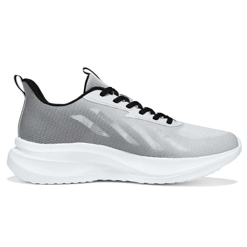 QIAODAN Cushioning Breathable Low top Casual Running Shoes Men’s Gray Silver Black
