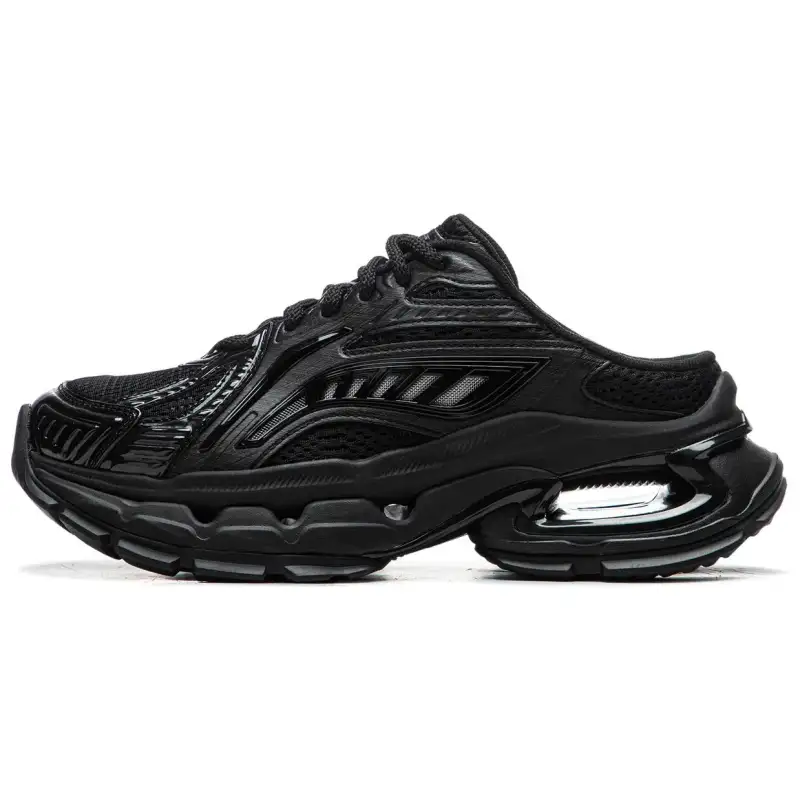 Li Ning Rubber Sole Slip Resistant Abrasion Resistant Closed Toe Slippers Women's Black