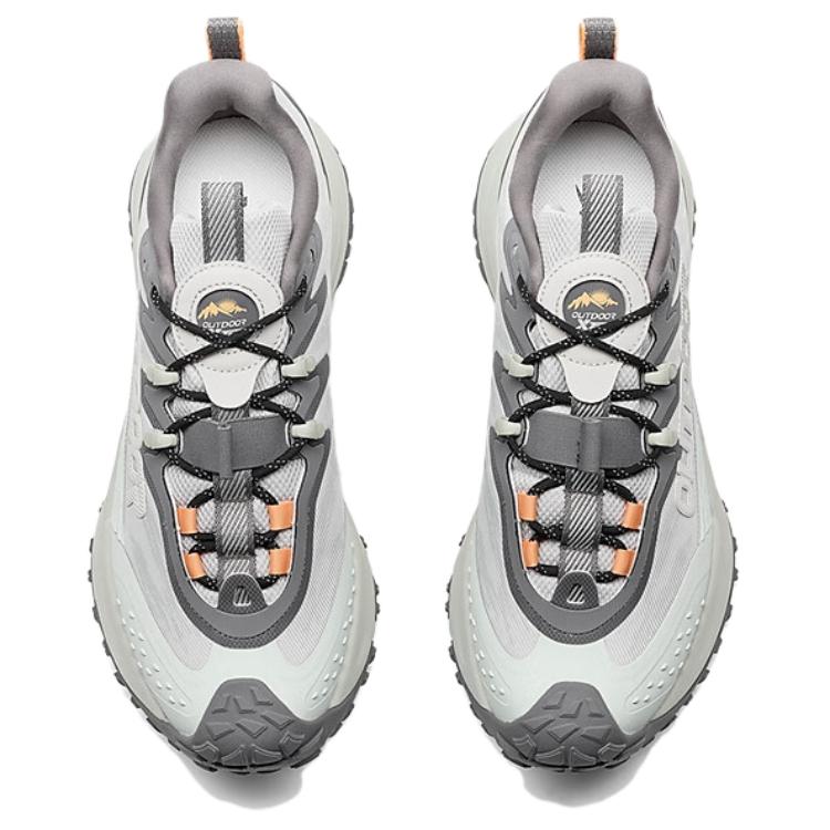 XTEP Slip Resistant And Abrasion Resistant Coverage Low top Outdoor Shoes Men's Gray