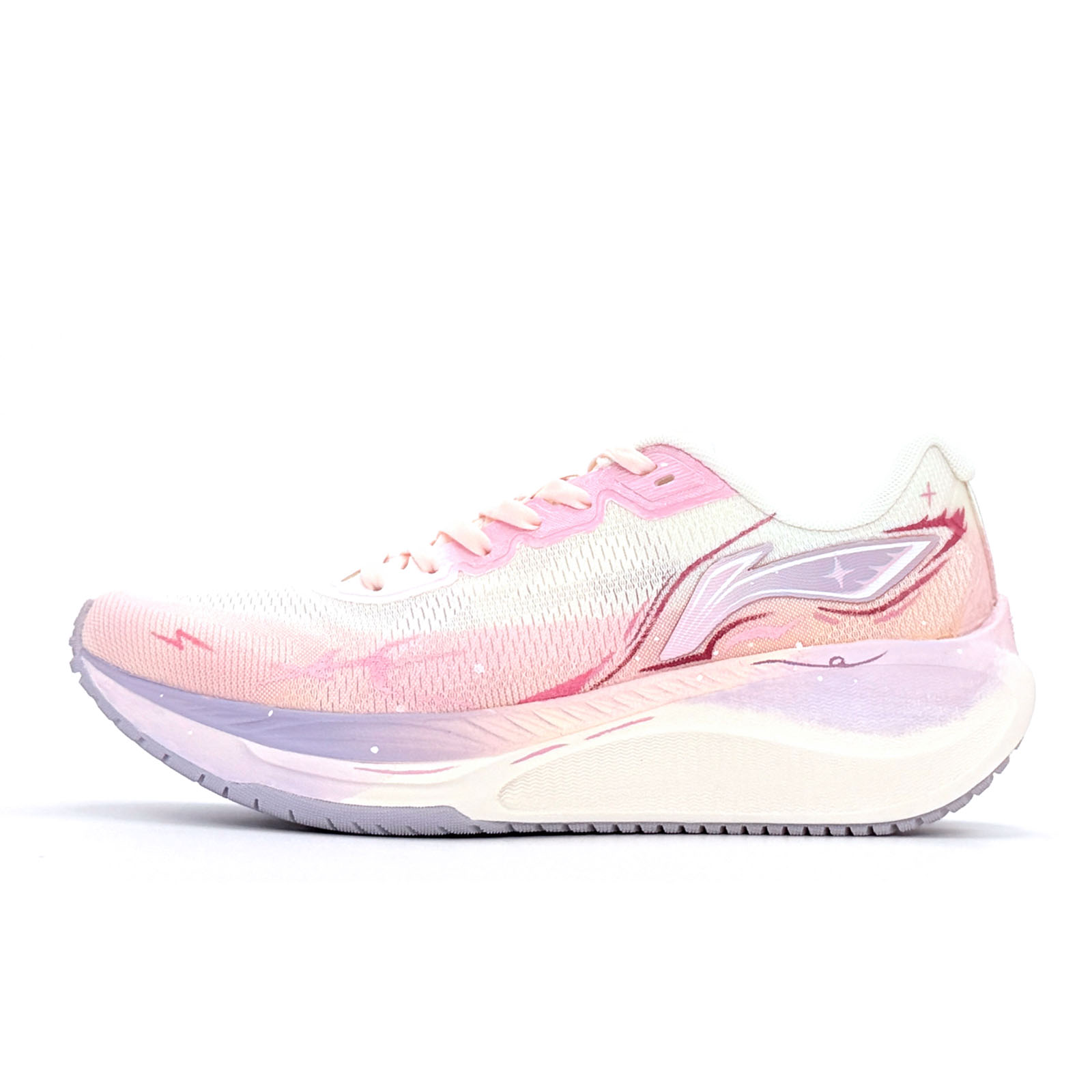 Li Ning Version 2.0 Cushioning, Wear Resistant Low top Casual Running Shoes Women’s Pink Mist Trail