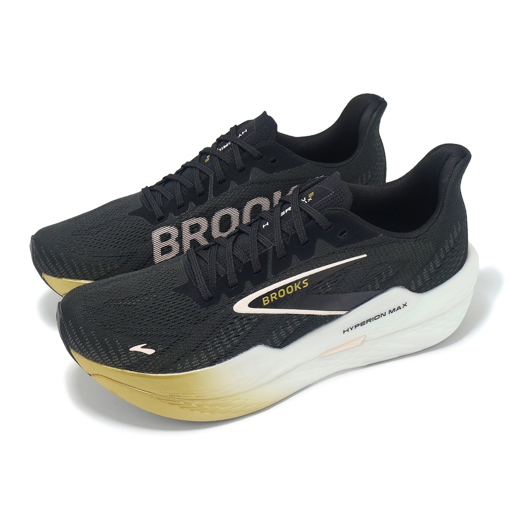Brooks Hyperion Max Collection Abrasion Resistant Breathable Low top Marathon Running Shoes Men’s Black Gold