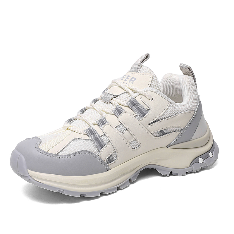 JEEP SPIRIT Comfortable And Versatile Athleisure Low top Outdoor Shoes Women’s Beige Gray