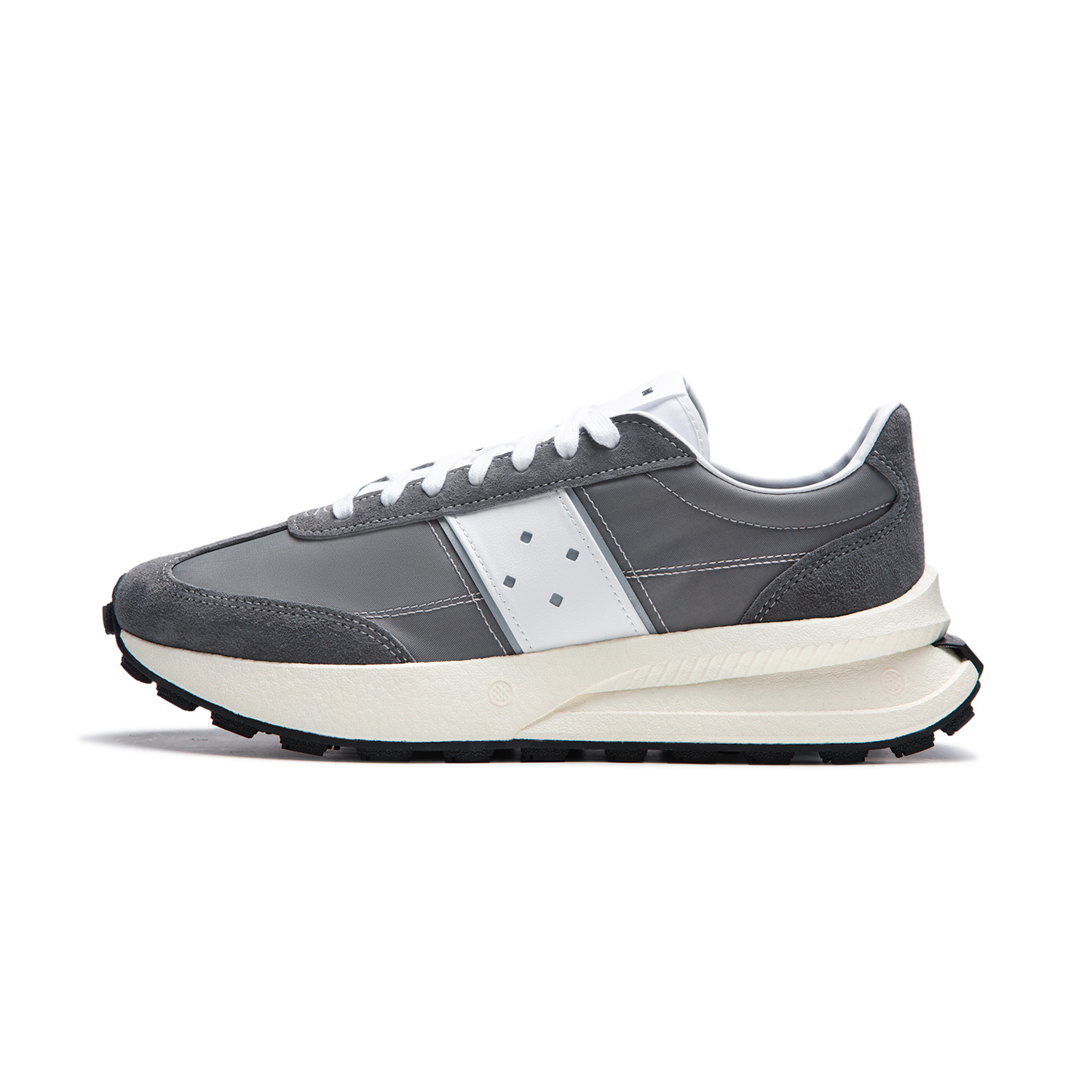 Li Ning Cushioning, Wear Resistant Low top Running Shoes Unisex Gray