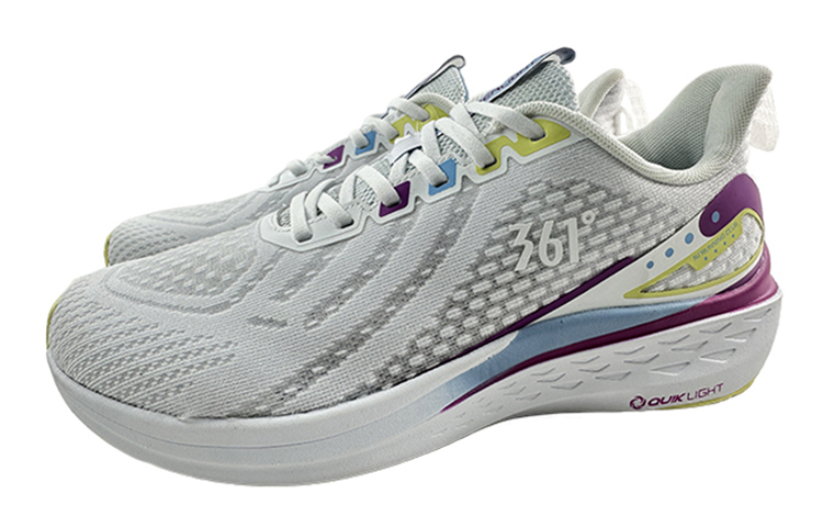 361° Slip Resistant Abrasion Resistant Low top Running Shoes Women’s White Blue