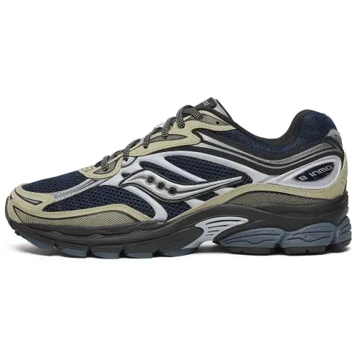 Saucony Pro Grid Omni 9 Breathable Support Lightweight Low top Casual Running Shoes Unisex Blue Yellow