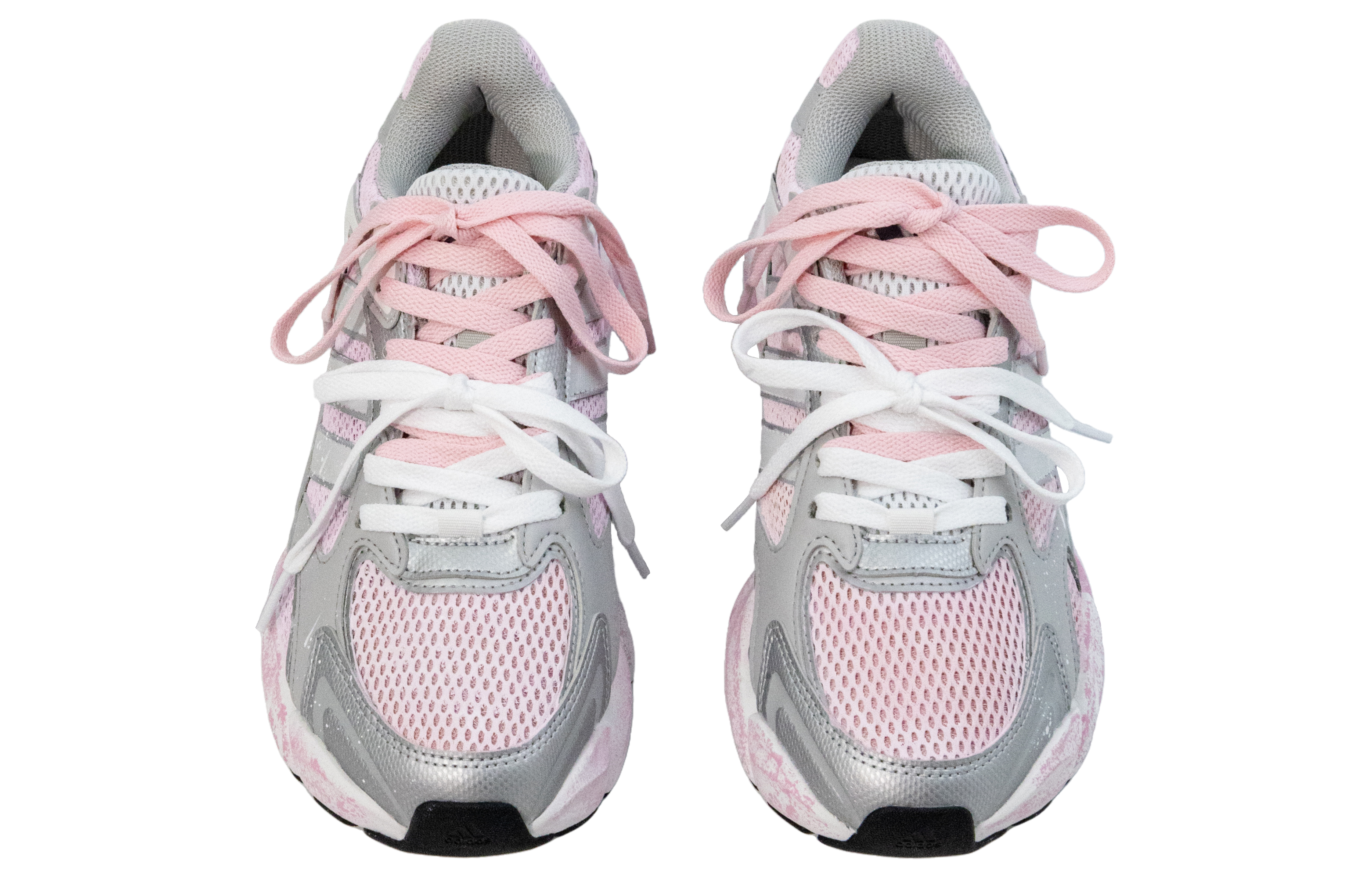 Adidas MEGASTRIDE Abrasion Resistant Low top Running Shoes Unisex Gray Pink