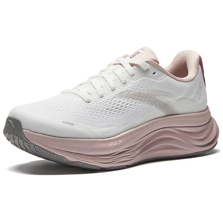 Anta Travel 2 Slip Resistant Abrasion Resistant Low top EVAPG7 Casual Running Shoes Women’s White Pink