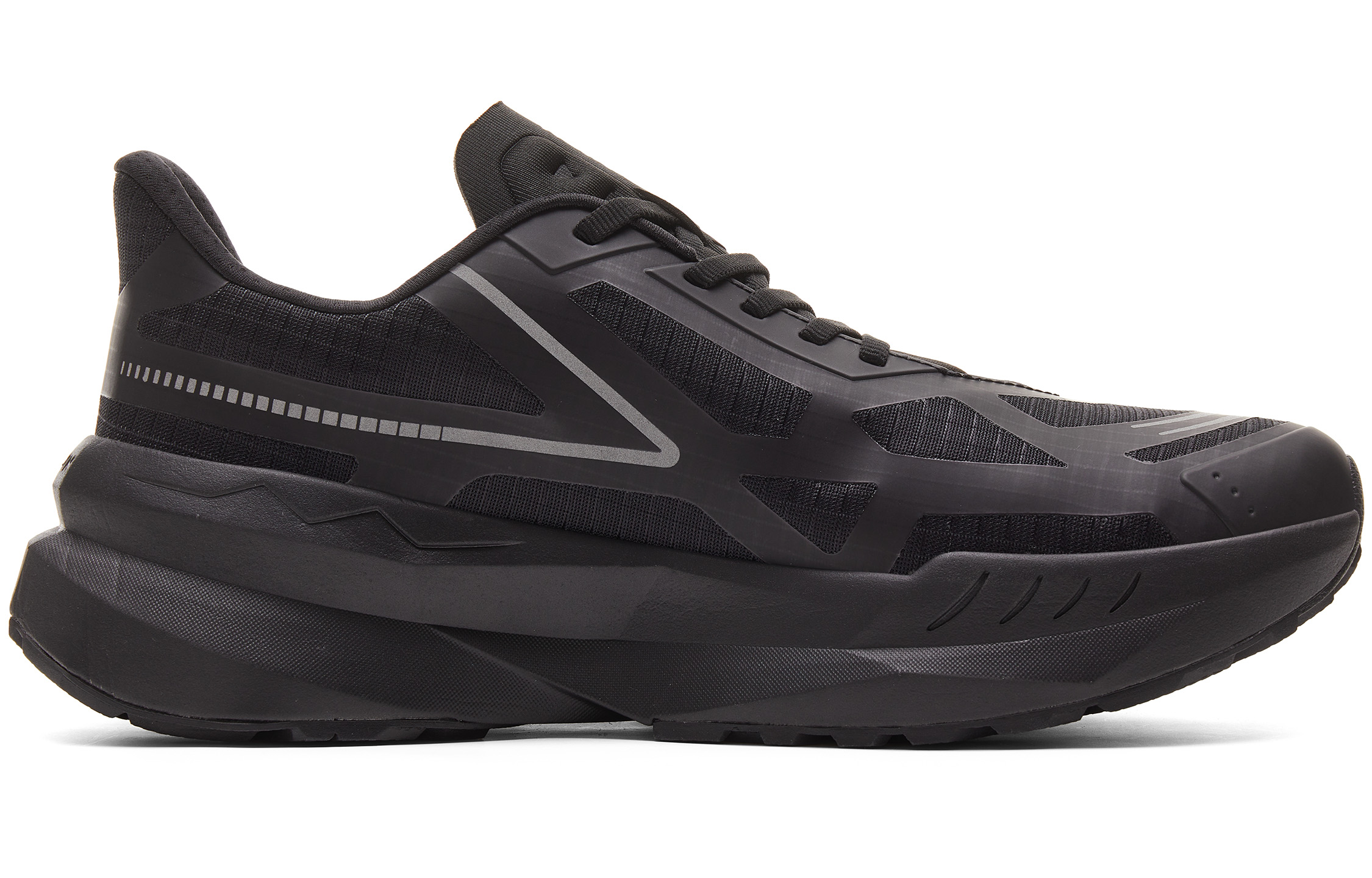 VEIDOORN Running Shoes Unisex Low Top Black