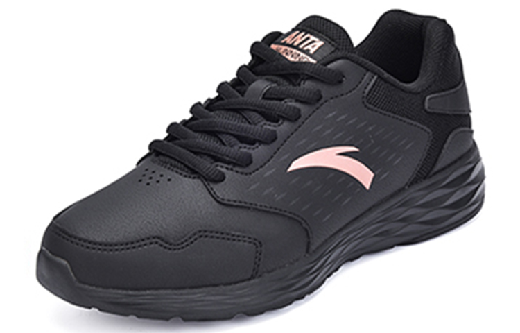 Anta Street Shock Absorbers Slip Resistant Abrasion Resistant Low top Casual Running Shoes Women’s Black Pink
