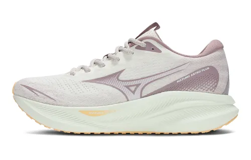 Mizuno Fabric Cushioning Slip Resistant Breathable Rebound Low top Running Shoes Women's Road Turn Powder Colorway