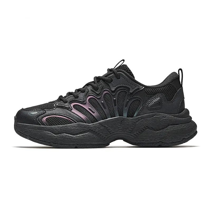 Anta Slip Resistant And Breathable Slip Resistant And Breathable Low top Chunky Sneakers Women's Basic Black