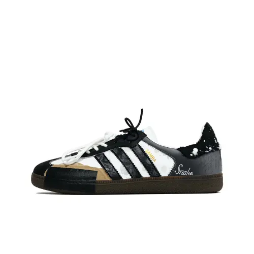 Adidas Originals SAMBA OG Da Vinci Custom, Serpent Auspicious, Black Snake Slip Resistant Abrasion Resistant