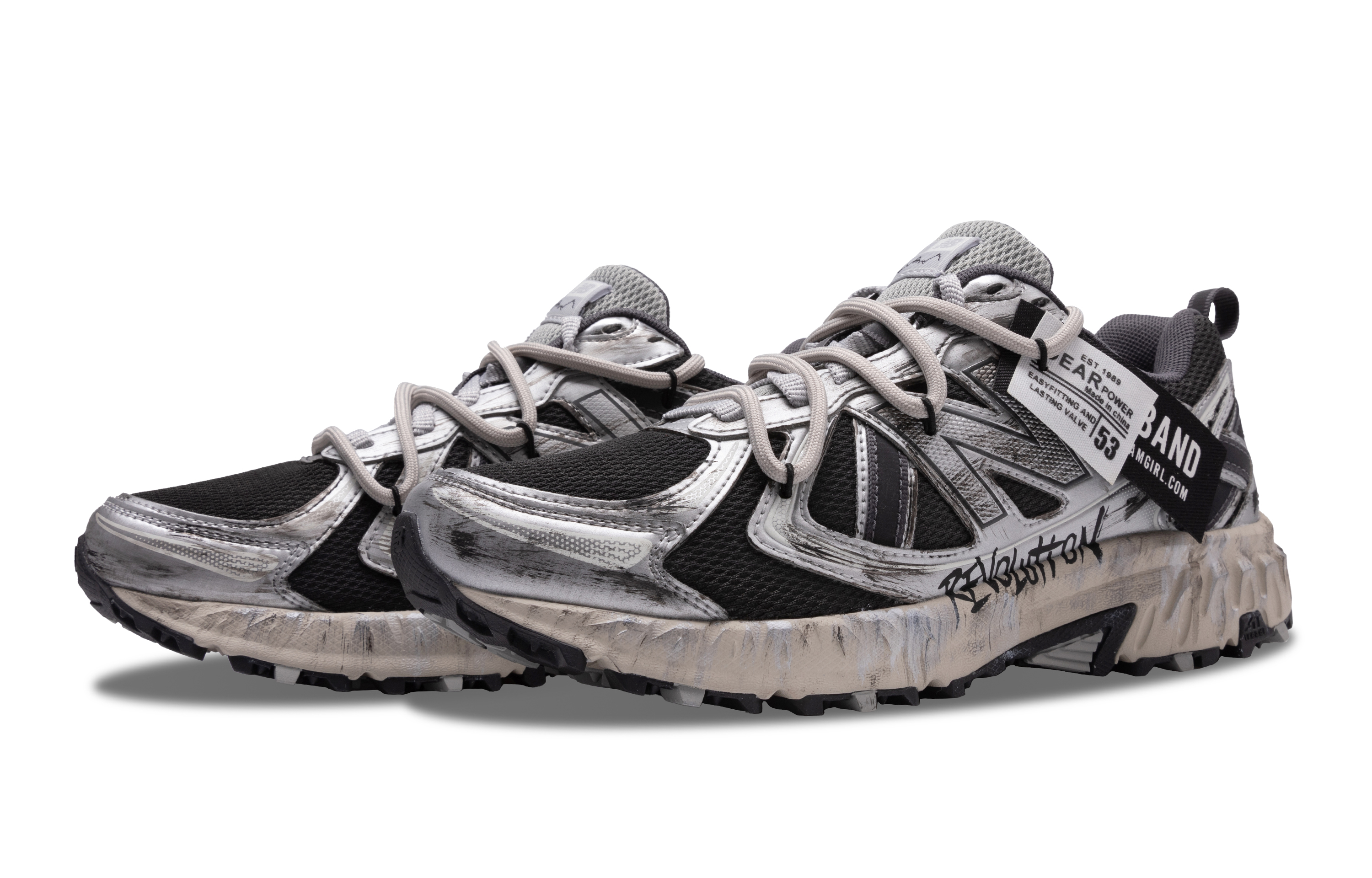 New Balance NB 410 Slip Resistant Abrasion Resistant Low top Casual Running Shoes Unisex Black Silver