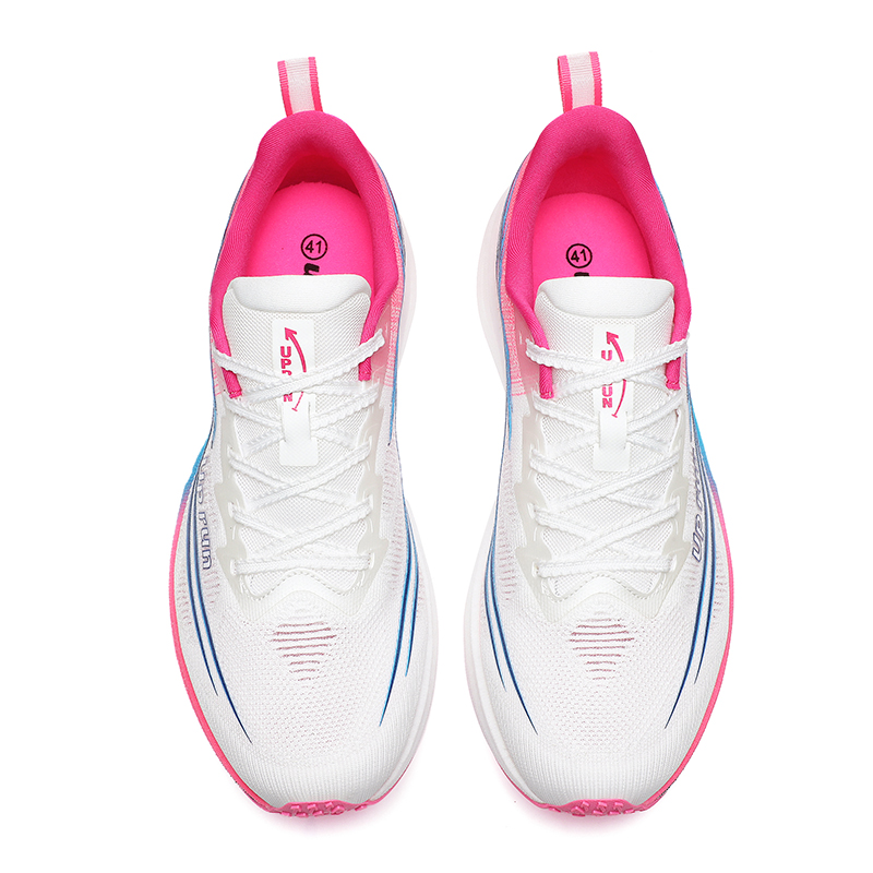 Up Run Running Shoes Unisex White Pearl Rose Red