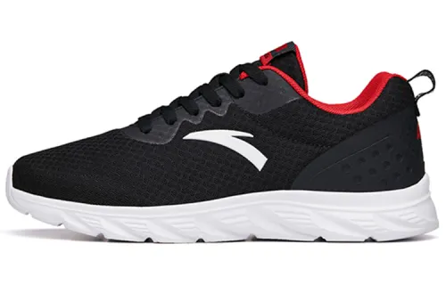 Anta Cushioning Slip Resistant Abrasion Resistant Lightweight Low top Running Shoes Men's Black Red