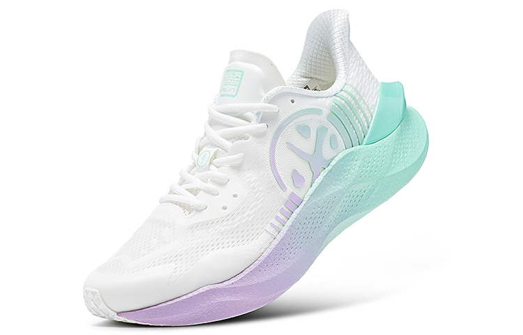 BMAI Jingtan Mix Plus Running Shoes Men’s Low Top Icy Snow/Mint Green/Rosemary Purple