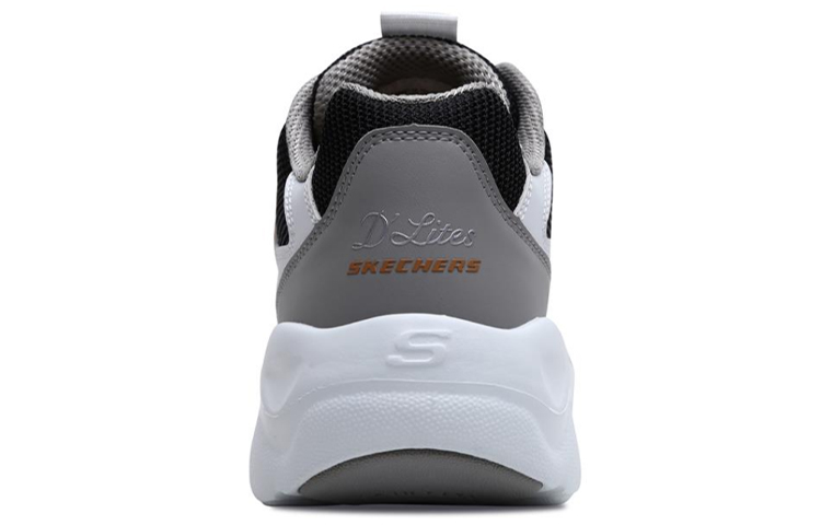 Женские кроссовки Skechers D'LITES AIRY (черно-бело-серый) — Чёрныйбелыйсерый — фото 4