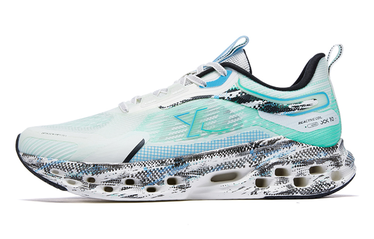 XTEP Cushioning Spin 10.0 Cushioning Slip Resistant Abrasion Resistant Low top Running Shoes Men’s White Green