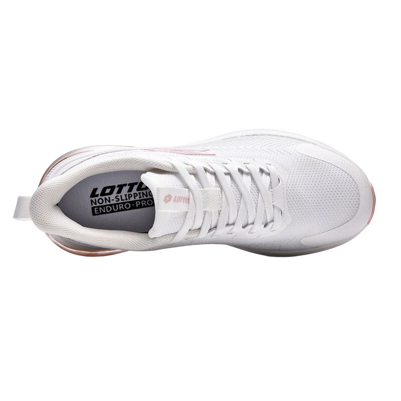 LOTTO Slip Resistant Abrasion Resistant Low top Running Shoes Women’s White Pink