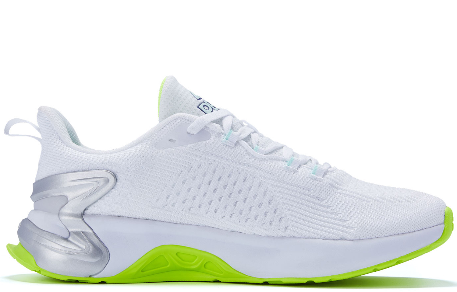 PEAK Porcelain Shadow Fabric Cushioning Lightweight Abrasion Resistant Low top Running Shoes Men’s White Yellow