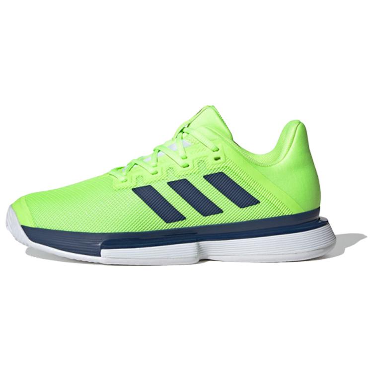 Adidas Solematch Bounce Comfortable Slip Resistant Low top Running Shoes Men's Green Gray White