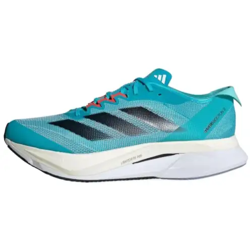Adidas Adizero Boston 12 comfortable PU fabric synthetic leather low-top carbon plate training long-distance running shoes men and women same style blue