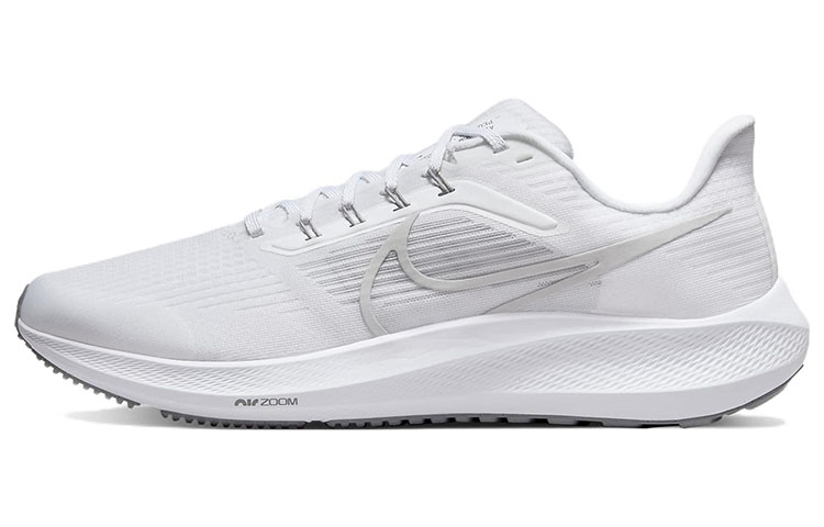 Nike Air Zoom Pegasus 39 Fashionable Versatile Wear-Resistant Low-top Air Zoom Casual Training Running Shoes Men's White Gray