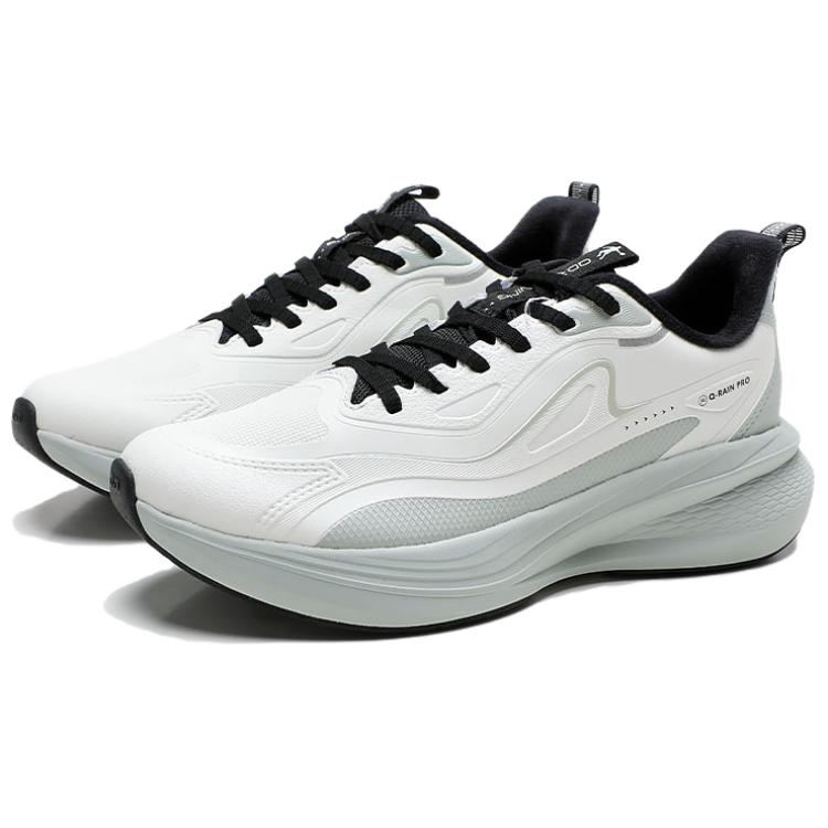 QIAODAN Fleece Lined Thermal Slip Resistant Abrasion Resistant Low top Casual Running Shoes Men’s White Green