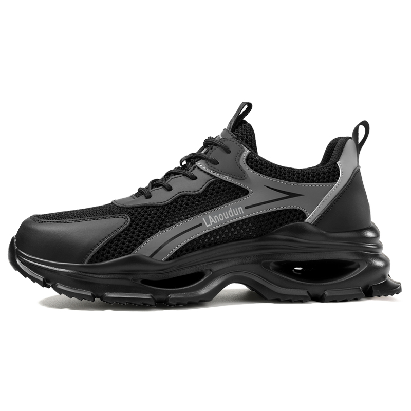 LANOUDUN Breathable Lightweight Height Increasing Low top Outdoor Shoes Unisex Black