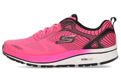 Skechers Go Run Consistent Fabric Wear resistant And Lightweight Low top Running Shoes Women's Bright Pink