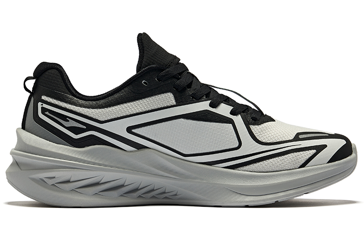 Erke Cushioning Breathable Cushioning Breathable Low top Running Shoes Men’s White Dew Gray Jet Black