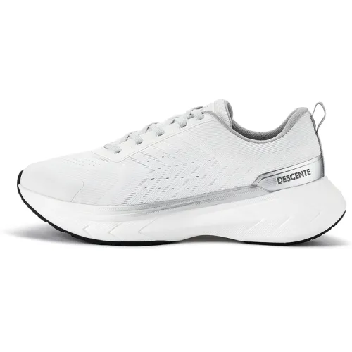 DESCENTE RUNNING Comfortable And Lightweight Slip Resistant Abrasion Resistant Low top Running Shoes Women's White