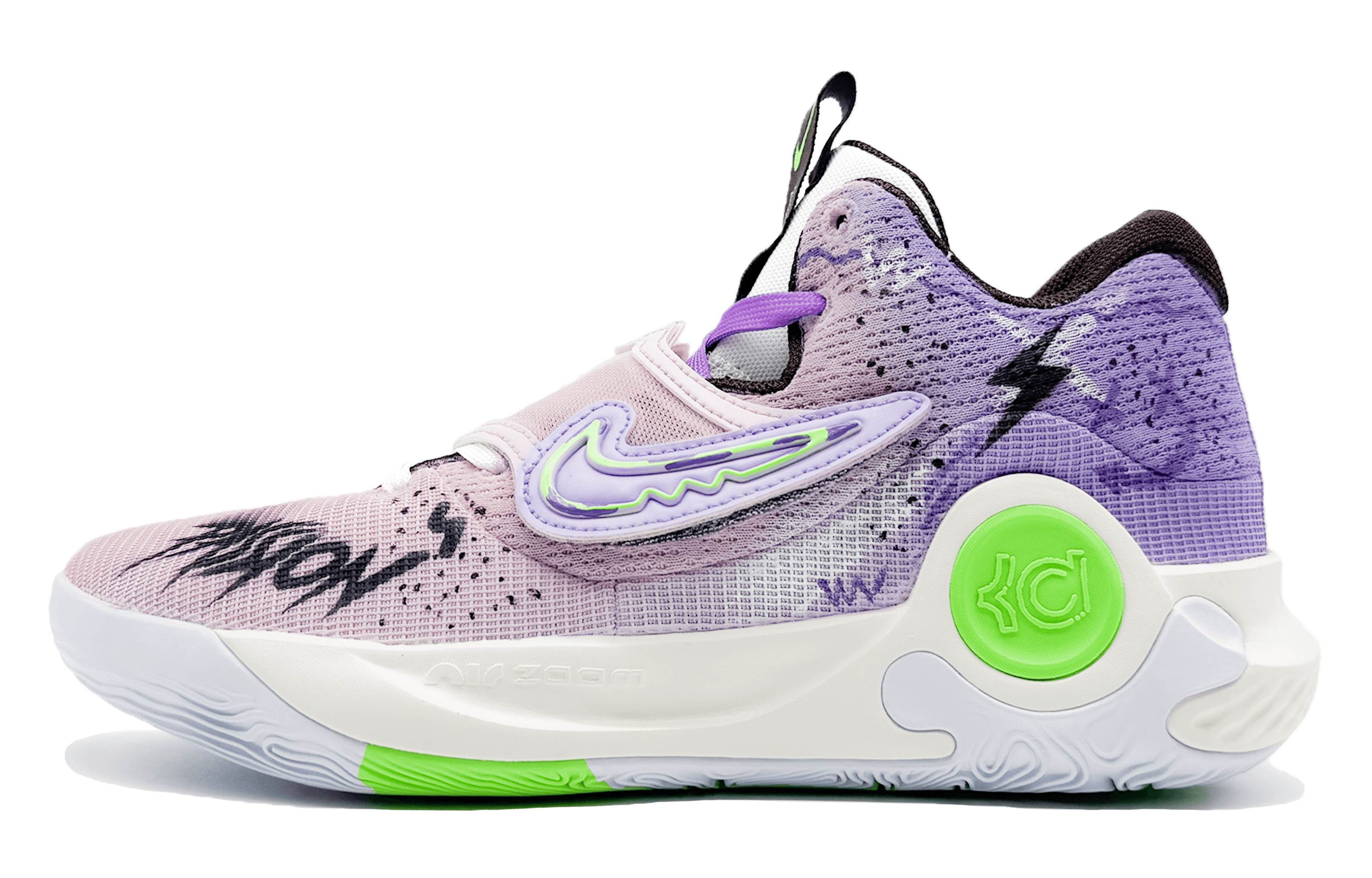 Nike KD Trey 5 X Low top Casual City Commuting Running Shoes Unisex Black Purple