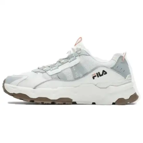 FILA Trek Abrasion Resistant Breathable Lightweight Height Increasing Low top Chunky Sneakers Men's White