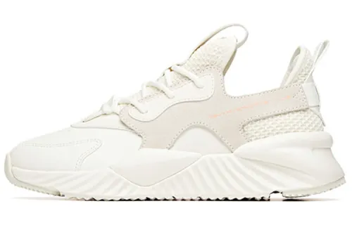 ANTA Chunky Sneakers Women's Low Top Ivory White/Light Brown