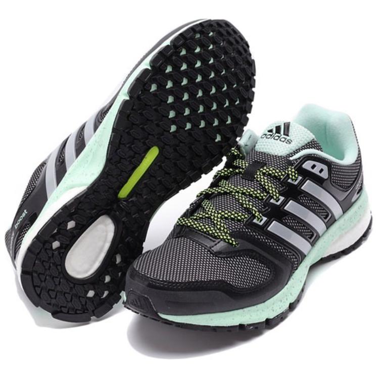 Adidas Slip Resistant Abrasion Resistant Low top Running Shoes Women’s Black Cyan
