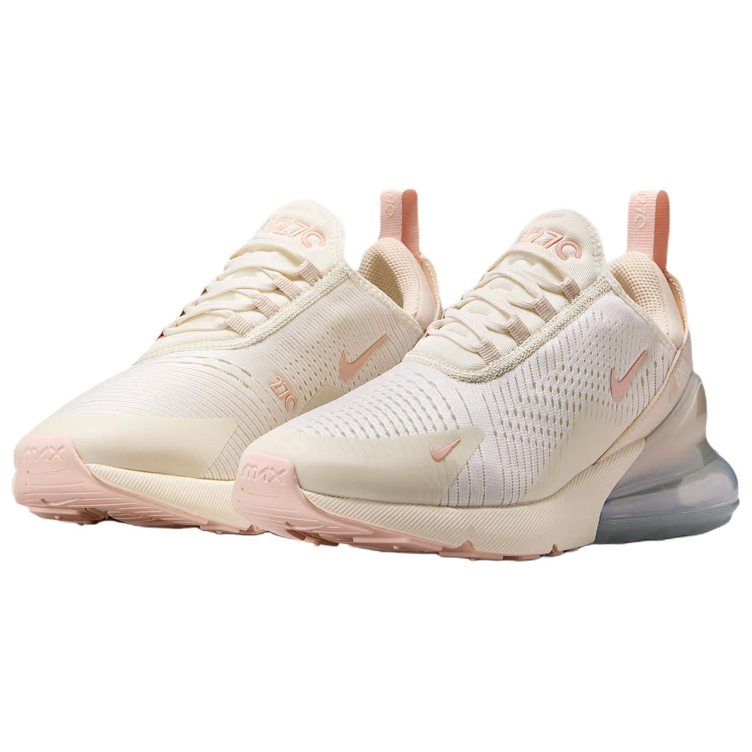 Nike Air Max 270 Breathable Running Shoes Women’s Beige