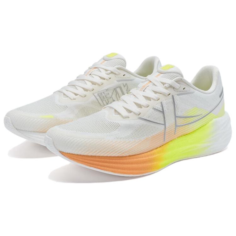XTEP Xuan Speed 5.0 Slip Resistant Low top Running Shoes Women’s White Yellow Orange