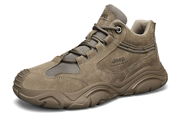 Jeep Wear resistant And Lightweight Low top Outdoor Shoes Men’s Khaki