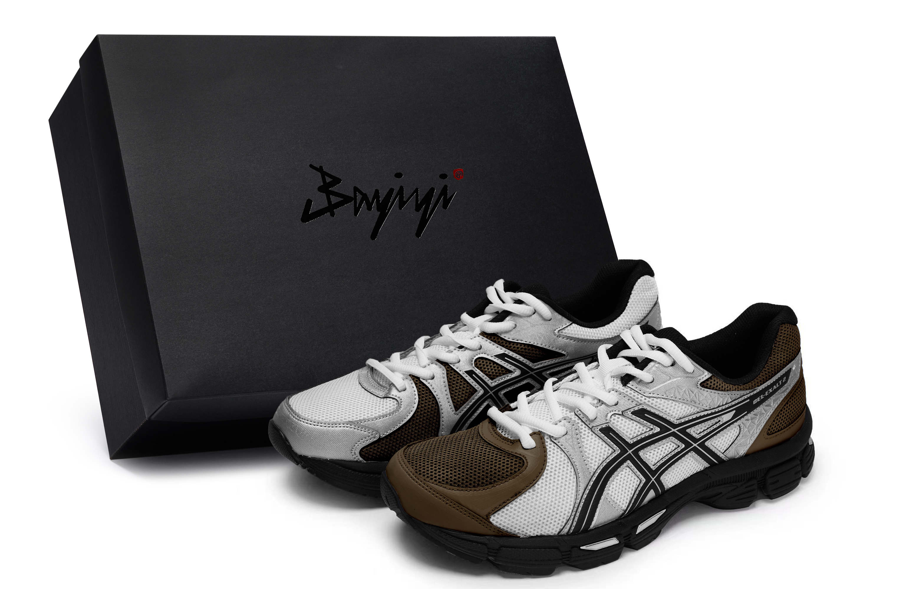 ASICS Gel Exalt 2 Abrasion Resistant Slip Resistant Low top Running Shoes Men's Black Silver Brown