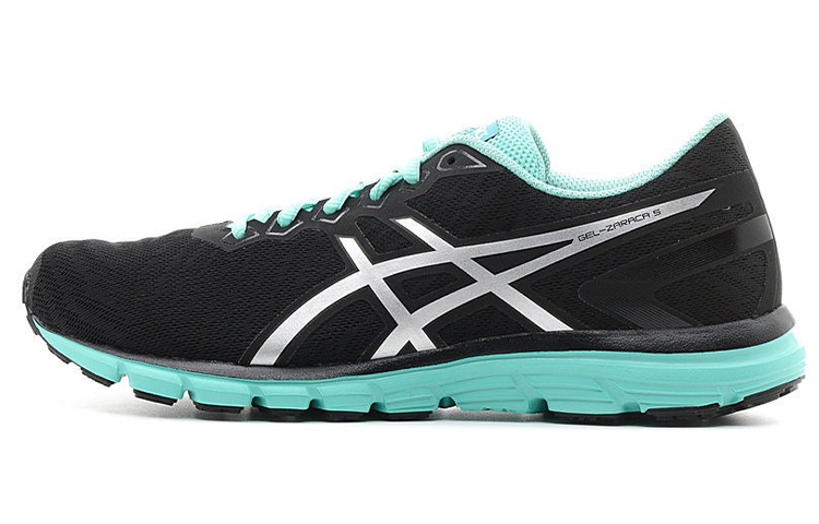 Asics Gel Zaraca 5 Abrasion Resistant Low top Running Shoes Women's Black Green