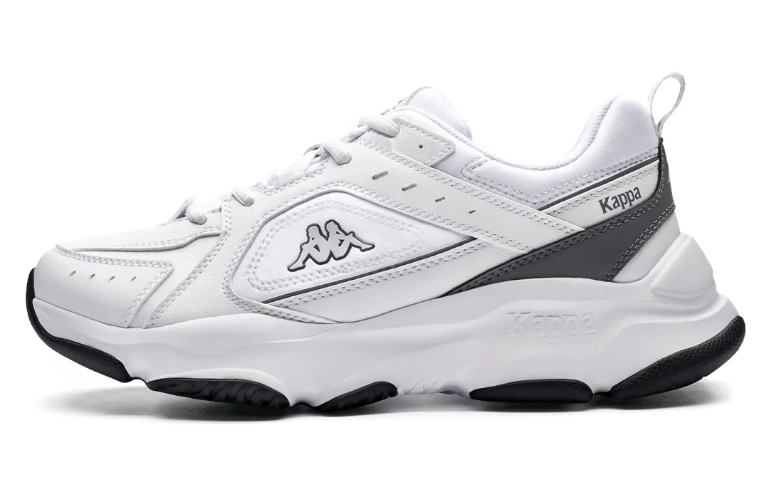 Kappa Proton No. 1 Minimalist Style Vintage Everyday Commute Platform Height Increasing White Sneakers