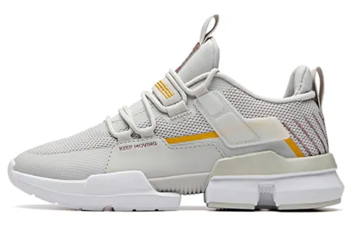 Anta Cushioning Slip Resistant Abrasion Resistant Breathable Low top Running Shoes Women's Gray White