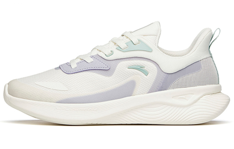 Anta Running Collection Cushioning Slip Resistant Abrasion Resistant Low top Running Shoes Women’s White Purple